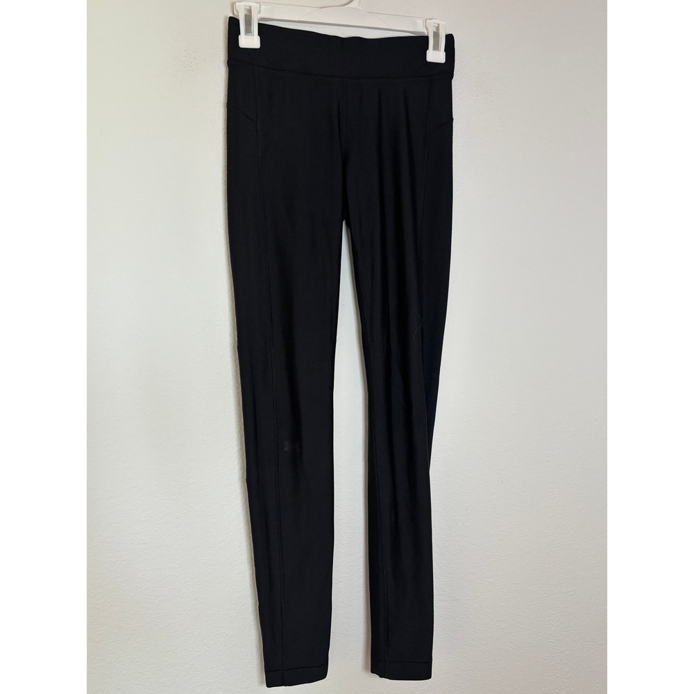 Under Armour HeatGear Black Athletic Compression Leggings Full Length Womens S